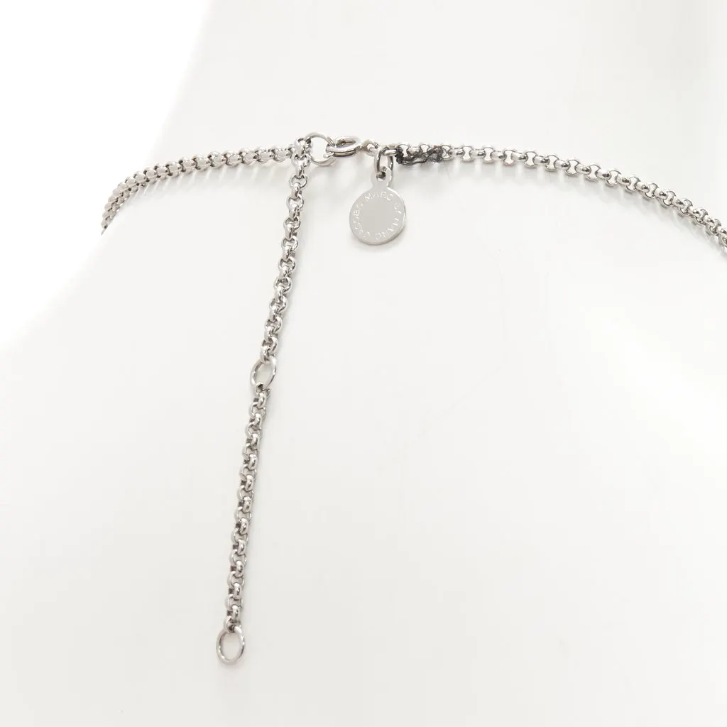 Marc Jacobs Bowling Pin Necklace Silver Metal Very good - Model View