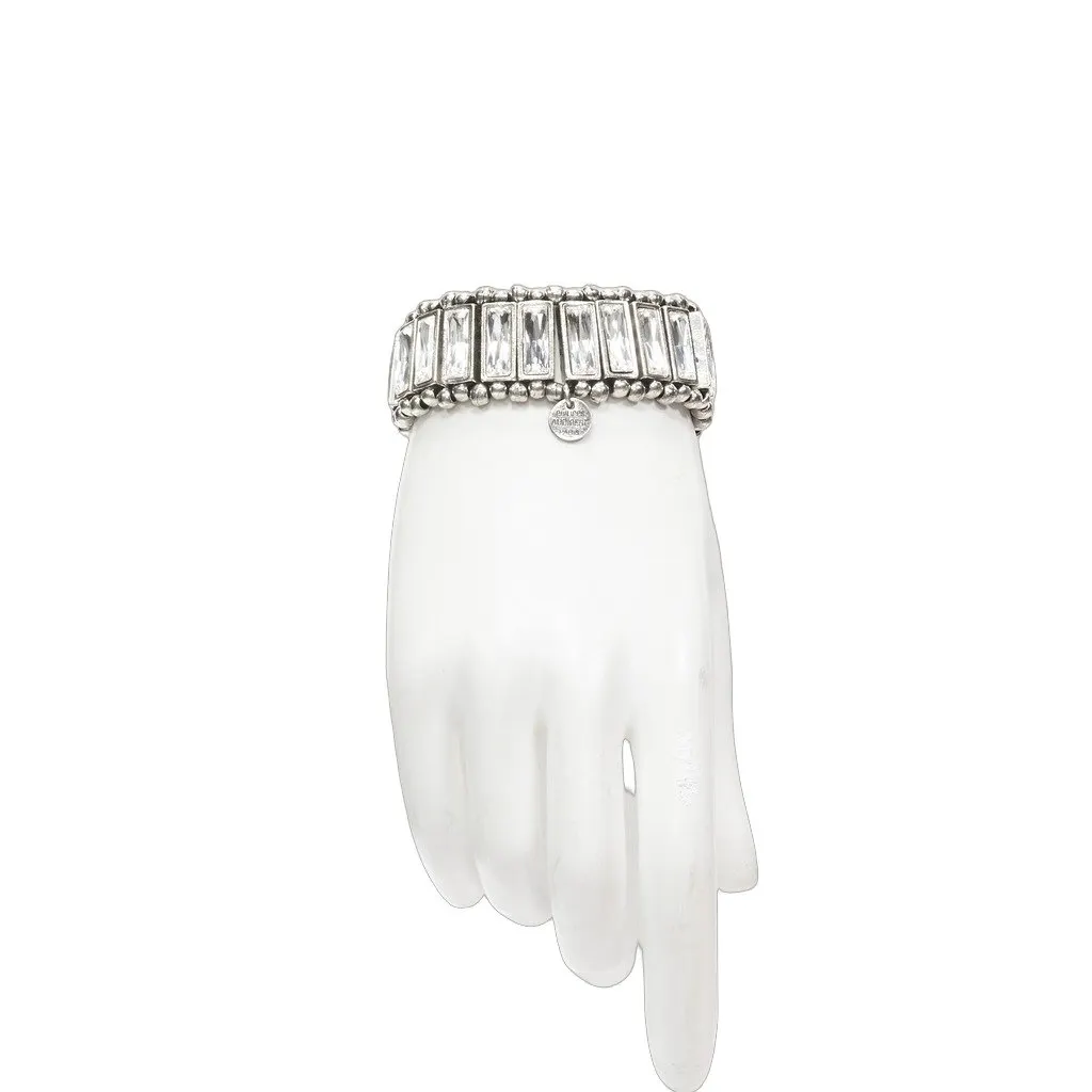 PHILIPPE AUDIBERT Antique Silver Bead Bracelet Silver Metal Very good - Front View