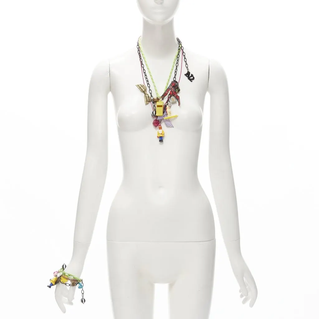 Les Néréides Gnomes Ribbon Necklace MultiColor Plastic Very good - Inside View