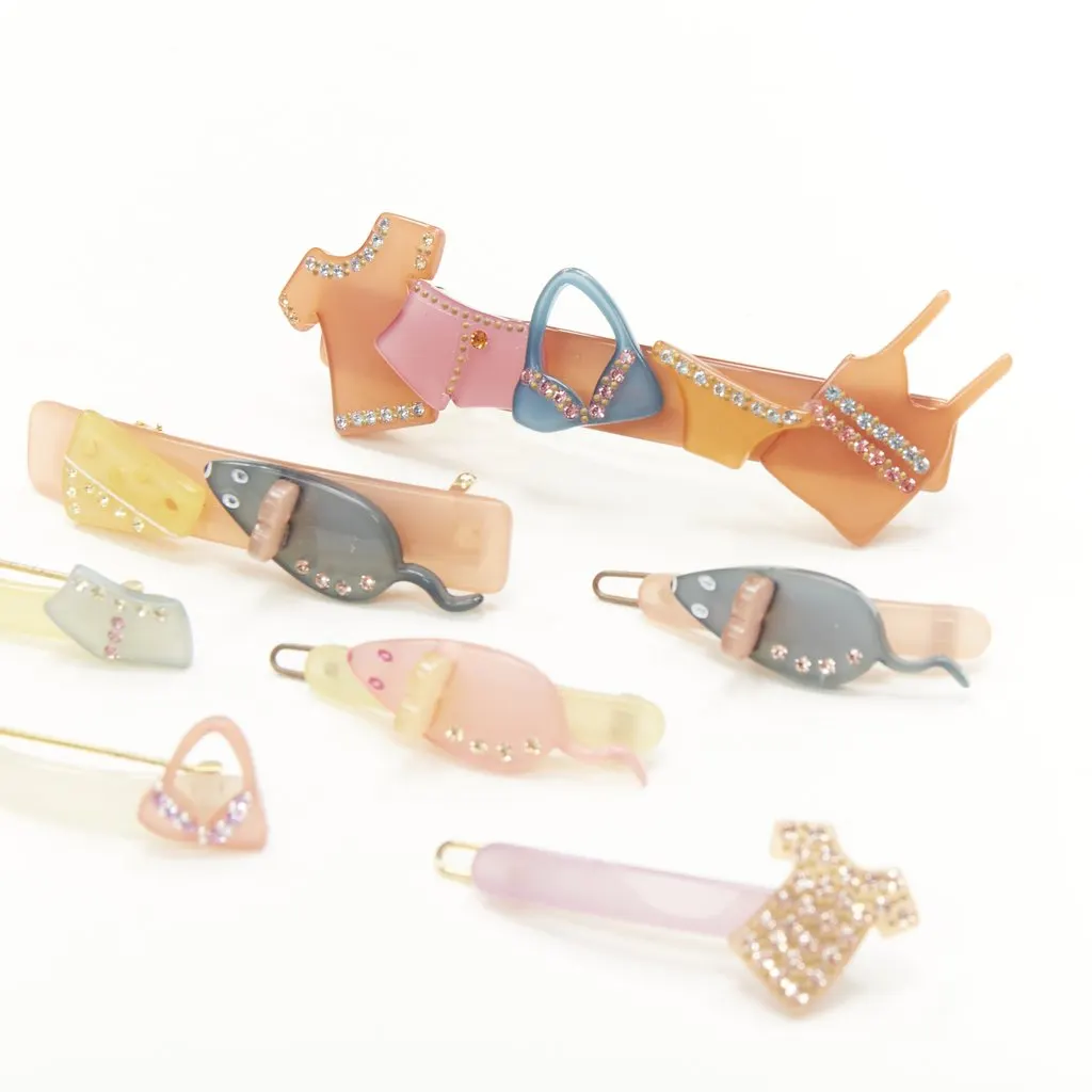 Unsigned Pastel Acrylic Clips MultiColor Plastic Very good - Inside View