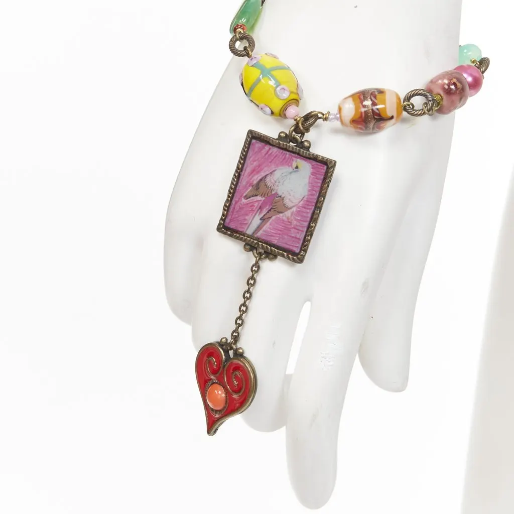 Philippe Ferrandis Colorful Charms Chain Bracelet MultiColor Metal Very good - Back View