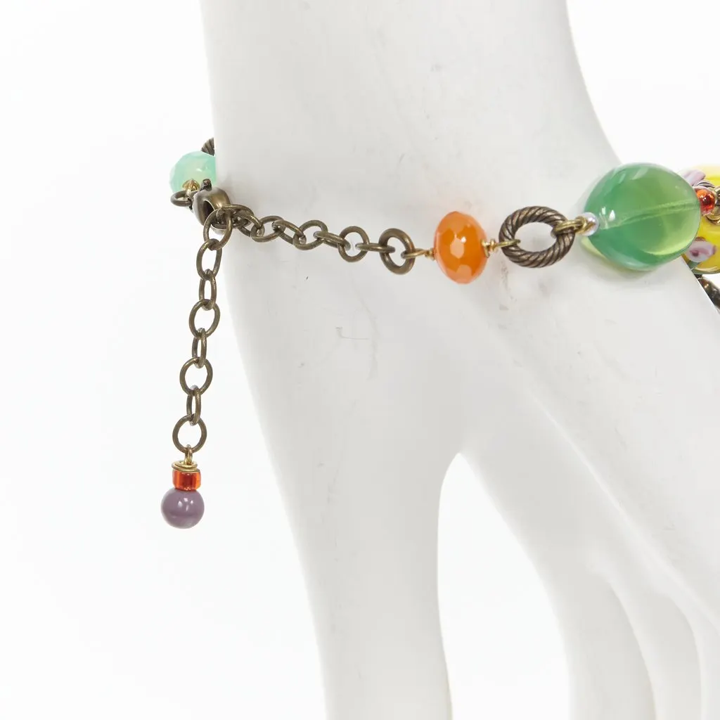 Philippe Ferrandis Colorful Charms Chain Bracelet MultiColor Metal Very good - Model View