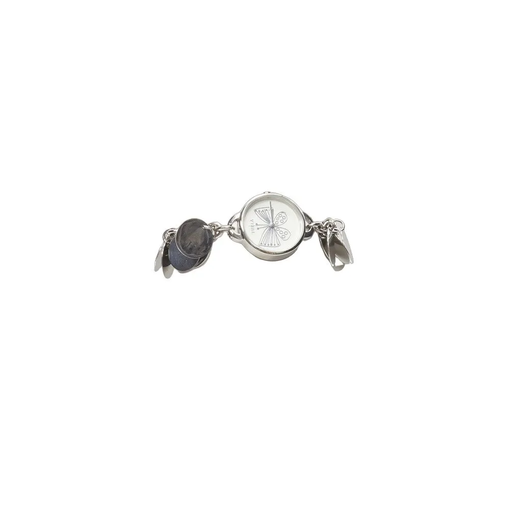 Furla Scribble Butterfly Disc Bracelet Silver Metal Good - Front View