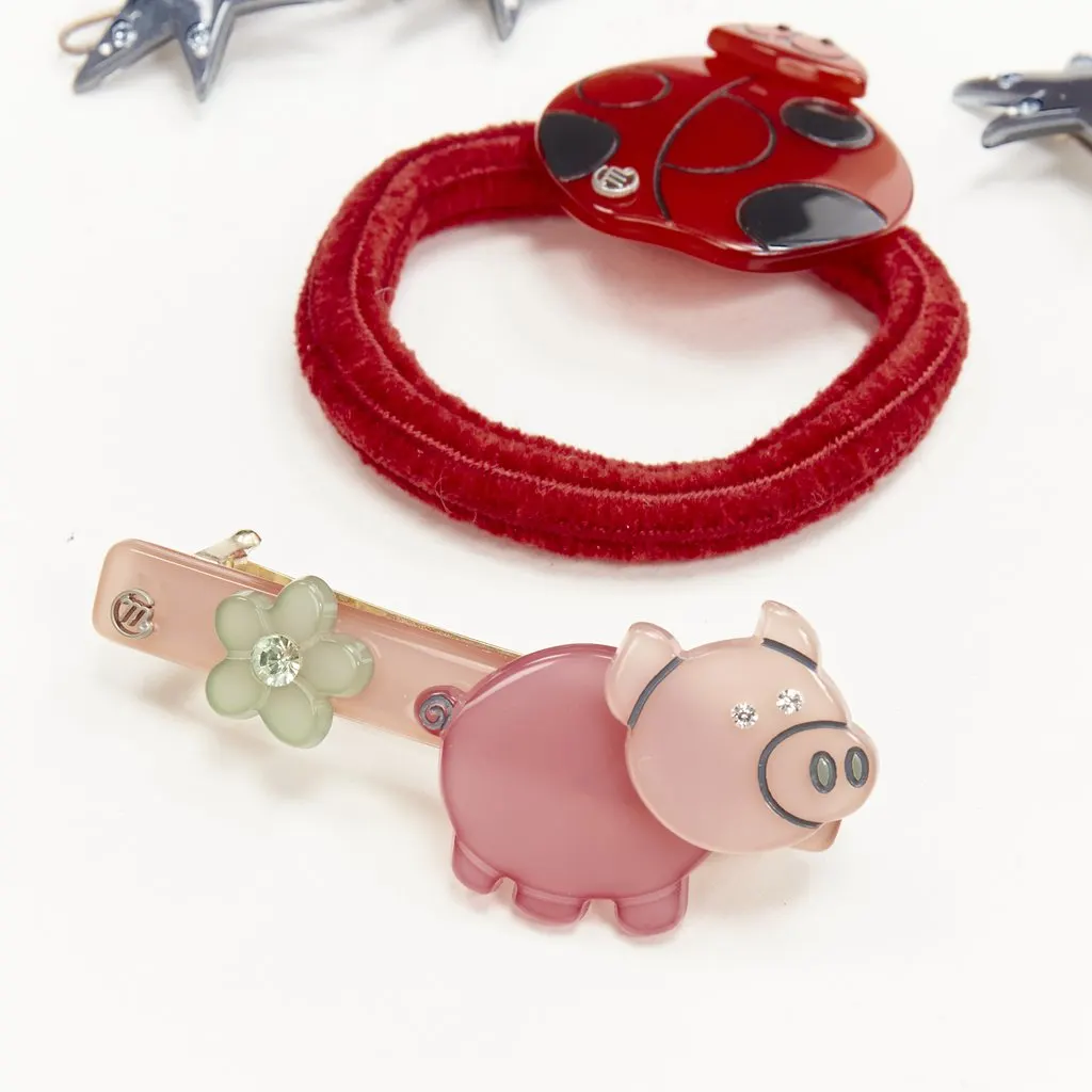 Unsigned Ladybug Hair Clips MultiColor Plastic Very good - Inside View