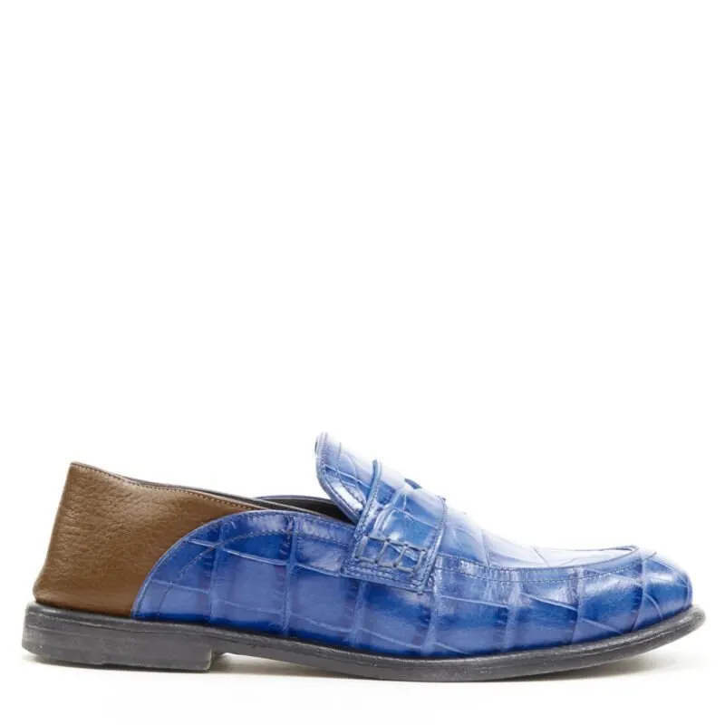 Loewe Step Back Loafer Blue Leather Very good - Front View