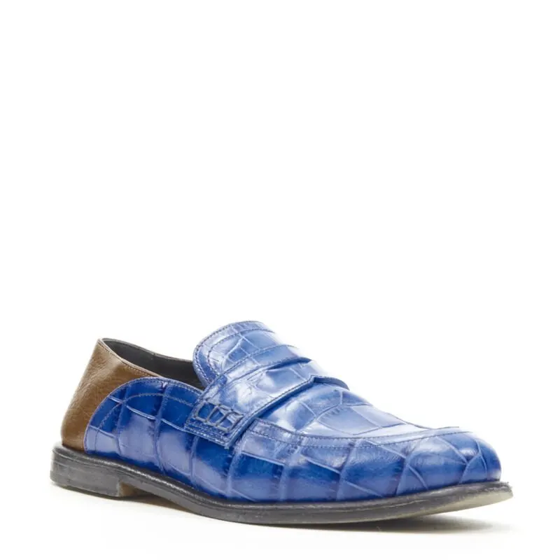 Loewe Step Back Loafer Blue Leather Very good - Back View