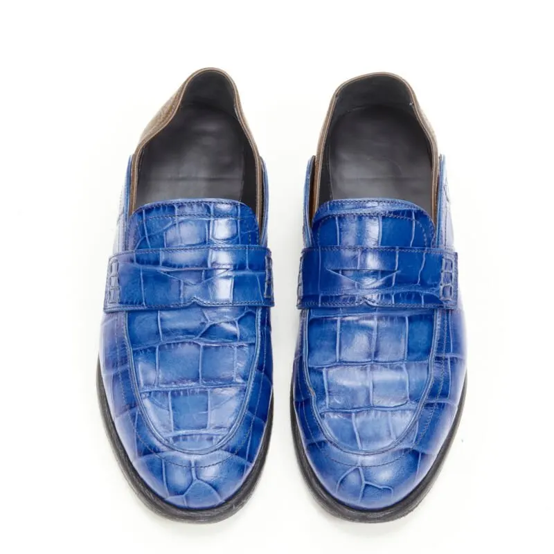 Loewe Step Back Loafer Blue Leather Very good - Inside View