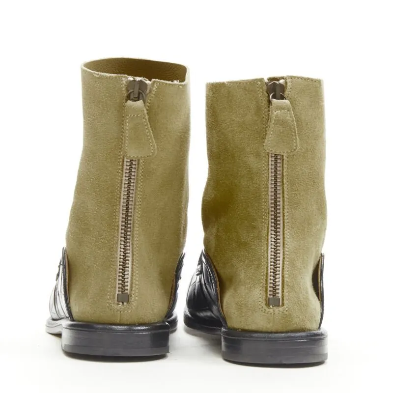 Loewe Black Leather Boots Black Leather Very good - Box View