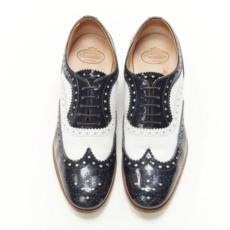 Church's Patent Fringe Brogue Black Leather Very good - Inside View