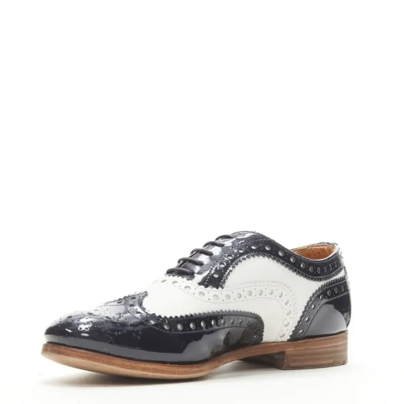Church's Patent Fringe Brogue Black Leather Very good - Model View
