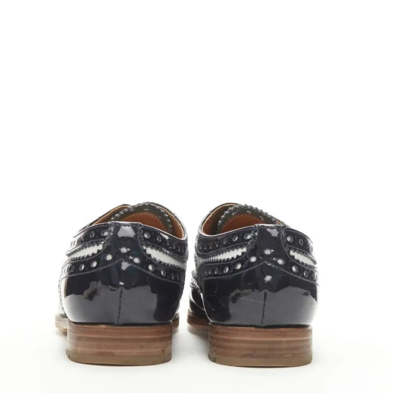 Church's Patent Fringe Brogue Black Leather Very good - Box View
