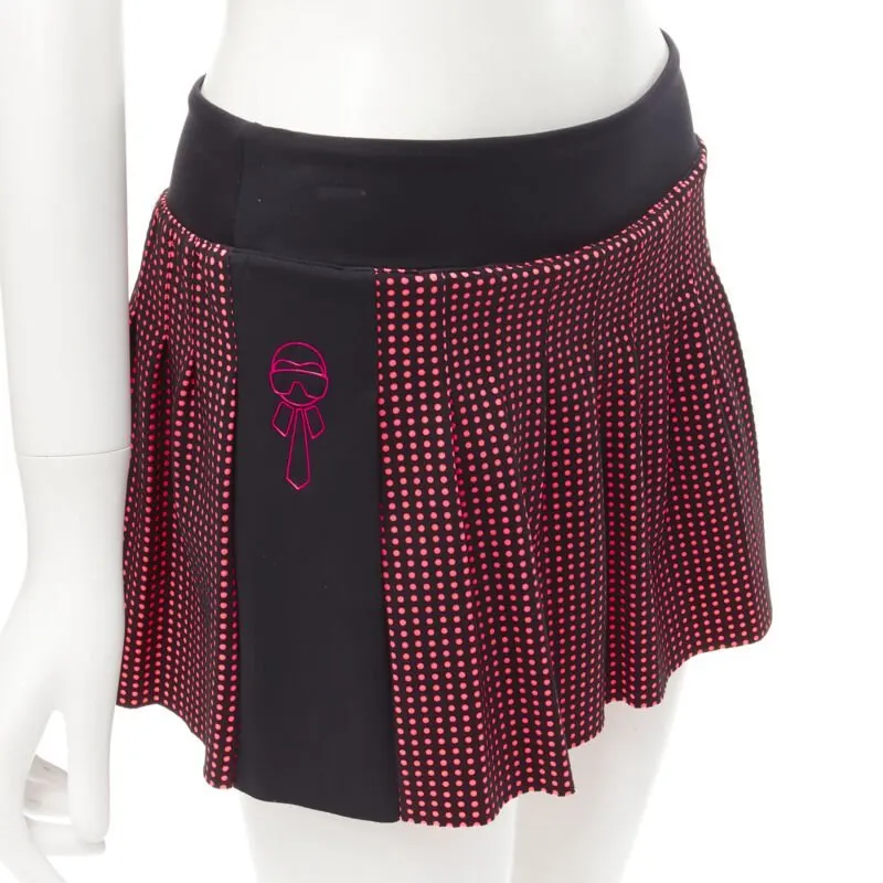 Fendi Polka Dot Skirt Black Polyester Very good - Back View