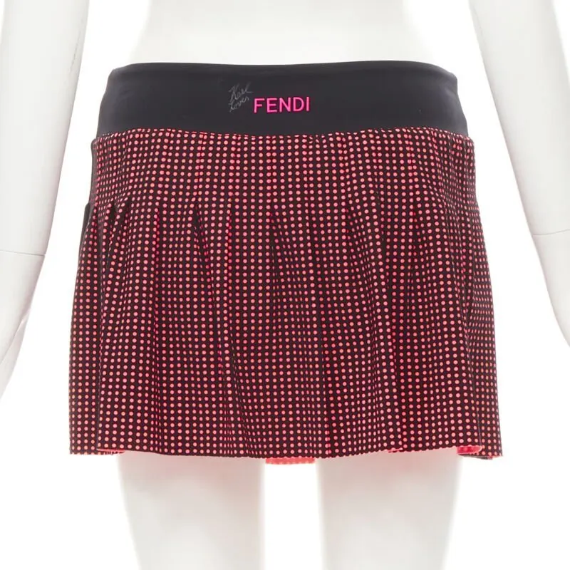 Fendi Polka Dot Skirt Black Polyester Very good - Box View