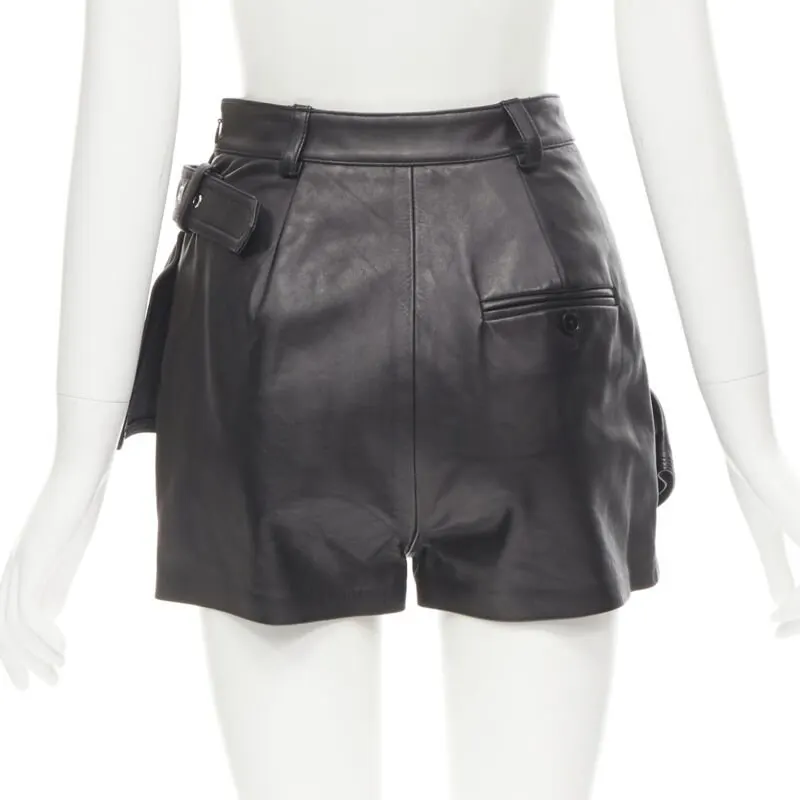 3.1 Phillip Lim Biker Leather Shorts Black Leather Very good - Box View