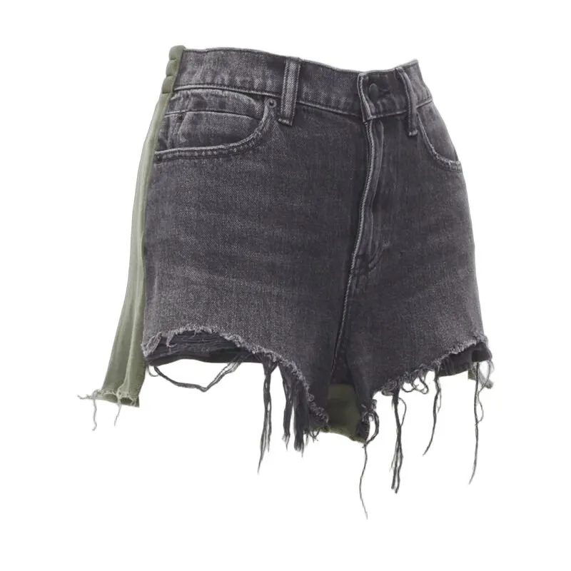 Alexander Wang Sweats Denim Shorts Black Denim Never worn - Front View