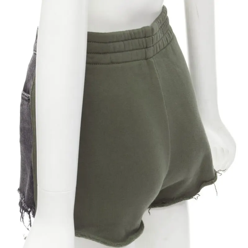 Alexander Wang Sweats Denim Shorts Black Denim Never worn - Back View