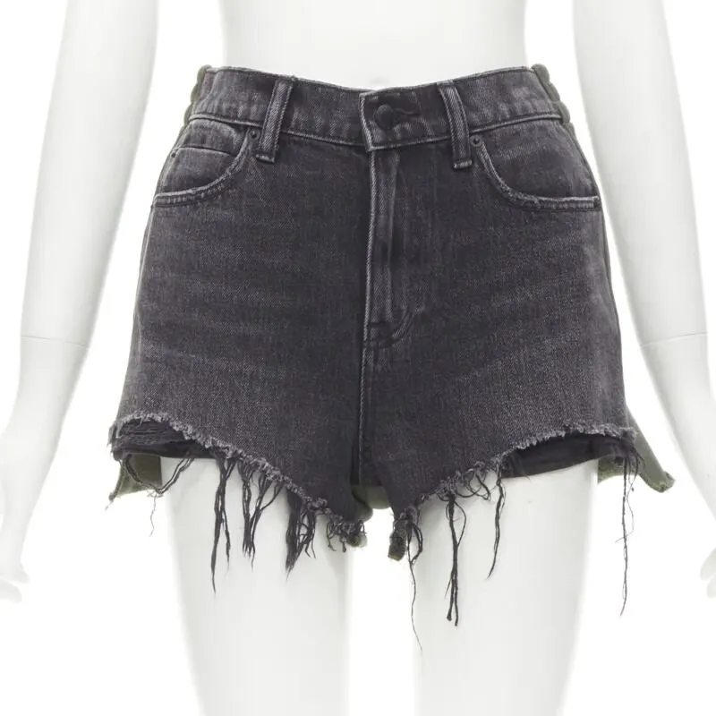 Alexander Wang Sweats Denim Shorts Black Denim Never worn - Inside View