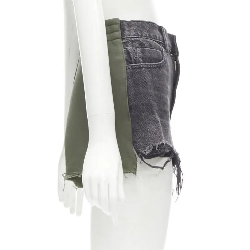 Alexander Wang Sweats Denim Shorts Black Denim Never worn - Model View