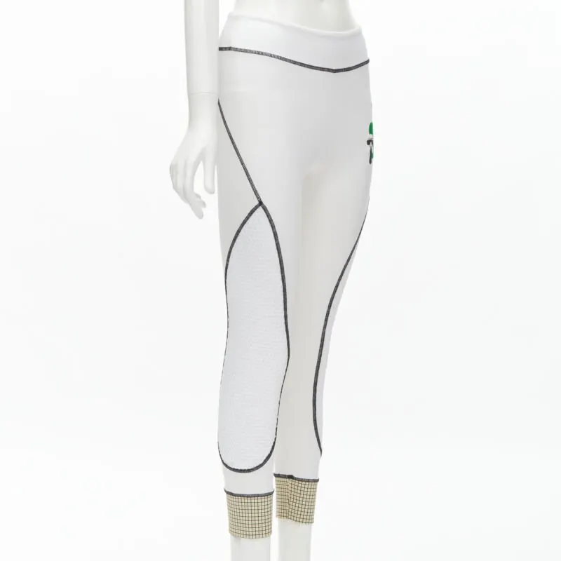 Fendi Mesh Insert Leggings White Polyester Very good - Inside View
