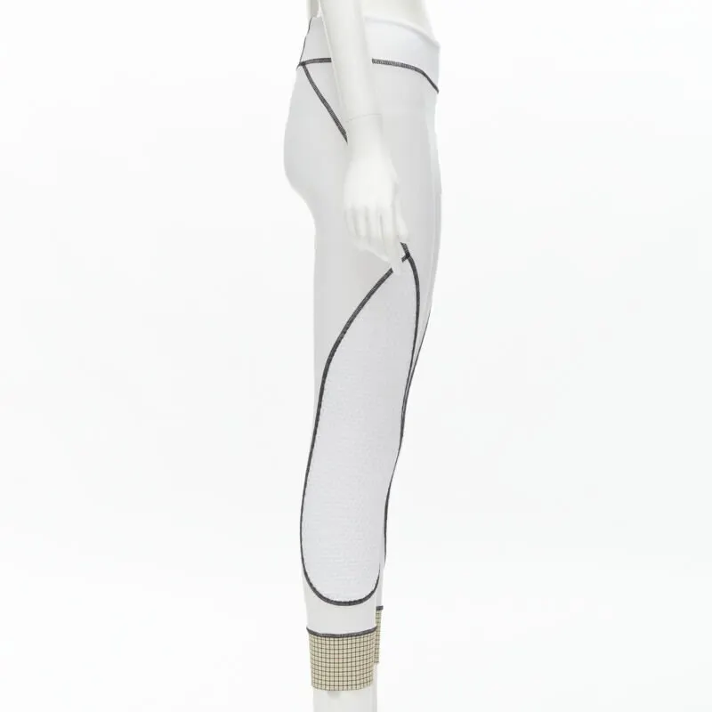 Fendi Mesh Insert Leggings White Polyester Very good - Model View