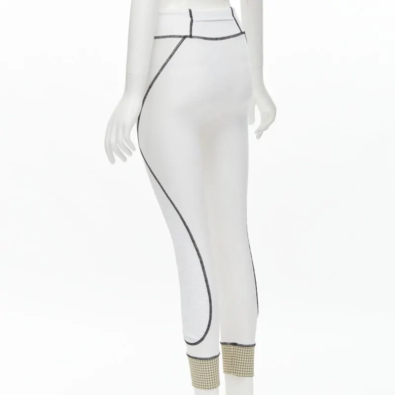 Fendi Mesh Insert Leggings White Polyester Very good - Box View