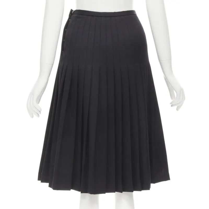 Dsquared2 Angel Pleated Skirt Black Wool Never worn - Box View