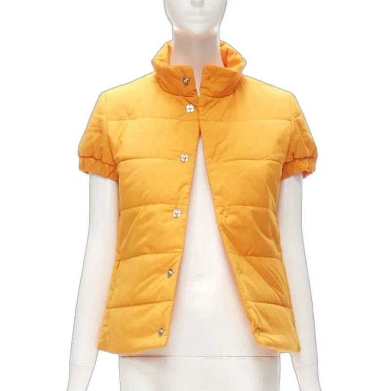Y-3 BY YOHJI YAMAMOTO Orange Padded Puffer Top Orange Polyamide Very good - Front View