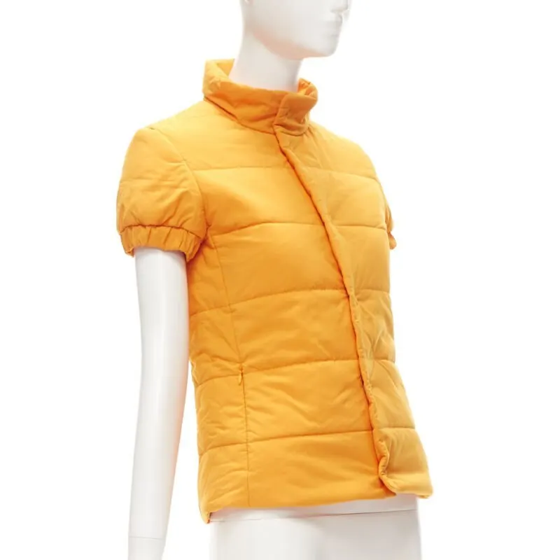 Y-3 BY YOHJI YAMAMOTO Orange Padded Puffer Top Orange Polyamide Very good - Model View