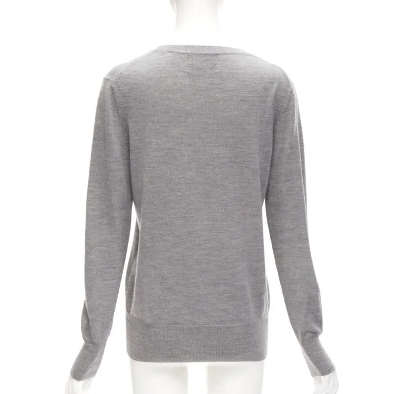 Markus Lupfer Lips Sequin Sweater Grey Cotton Very good - Box View