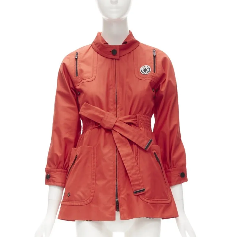 Gucci Red Elastic Waist Anorak Red Cotton Very good - Front View