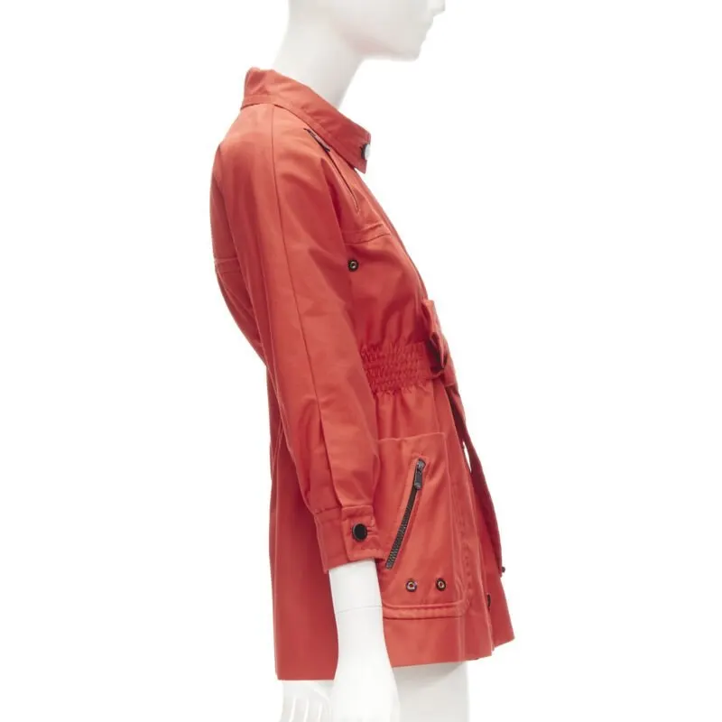 Gucci Red Elastic Waist Anorak Red Cotton Very good - Box View
