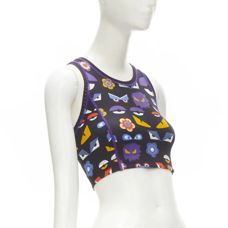 Fendi Monster Bug Crop Black Polyester Very good - Inside View