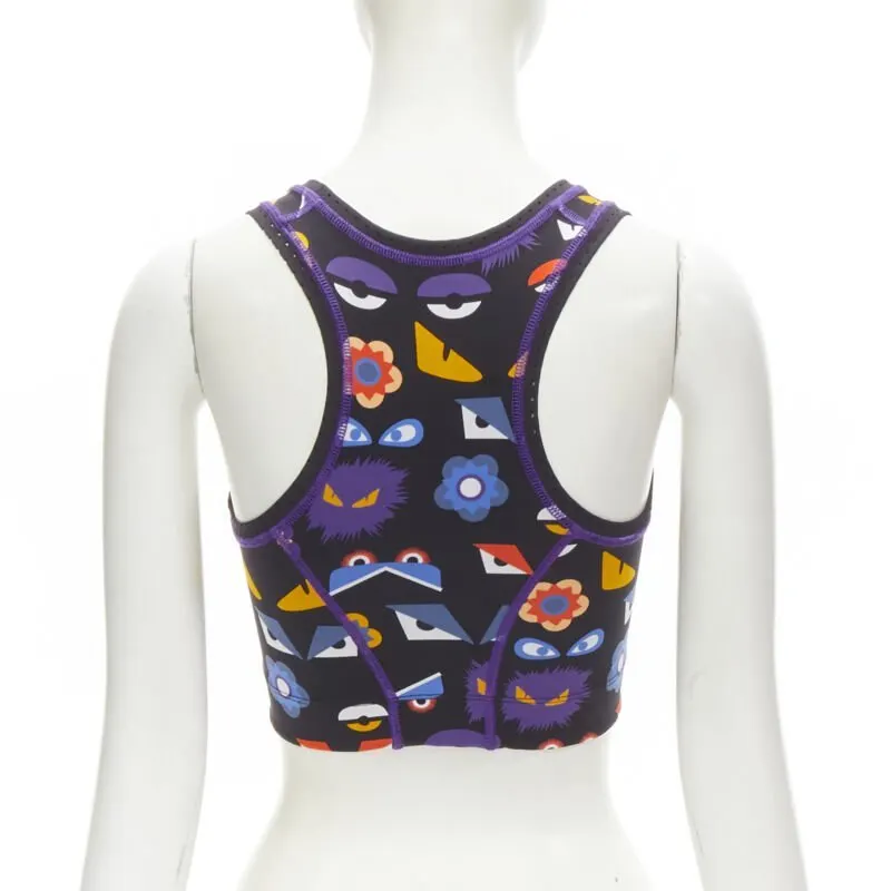 Fendi Monster Bug Crop Black Polyester Very good - Box View