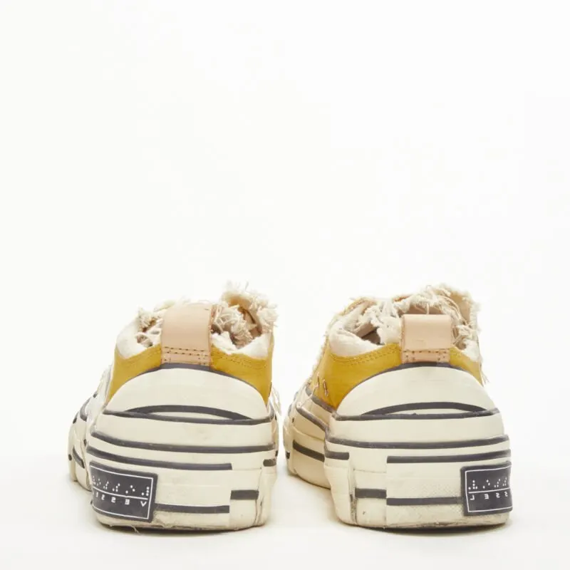 XVessel Distressed Low Sneakers Yellow Rubber Very good - Box View