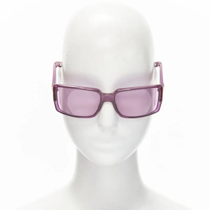 Gucci Square Shield Glasses Pink Plastic Fair - Inside View