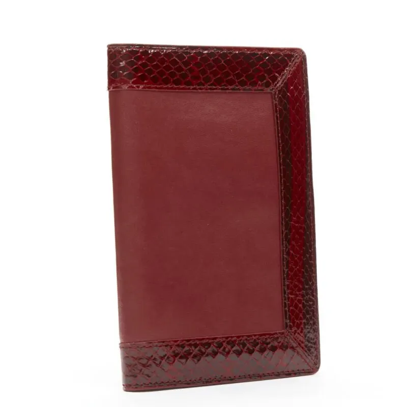 Unsigned Leather Passport Holder Red Leather Never worn - Back View