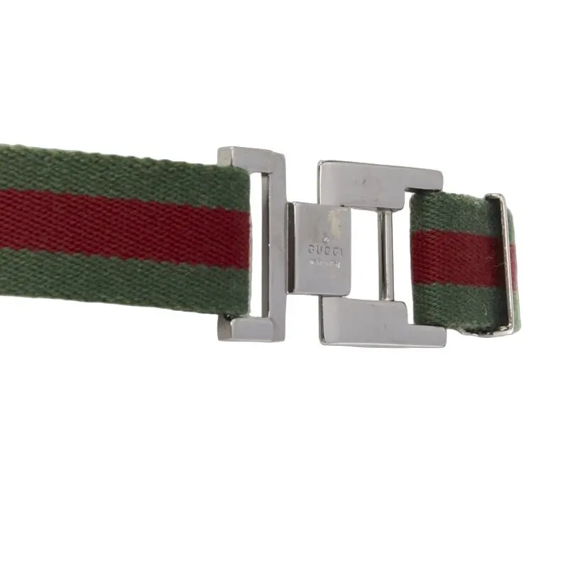 Gucci Bronze Jaguar Leather Belt Green Fair - Front View