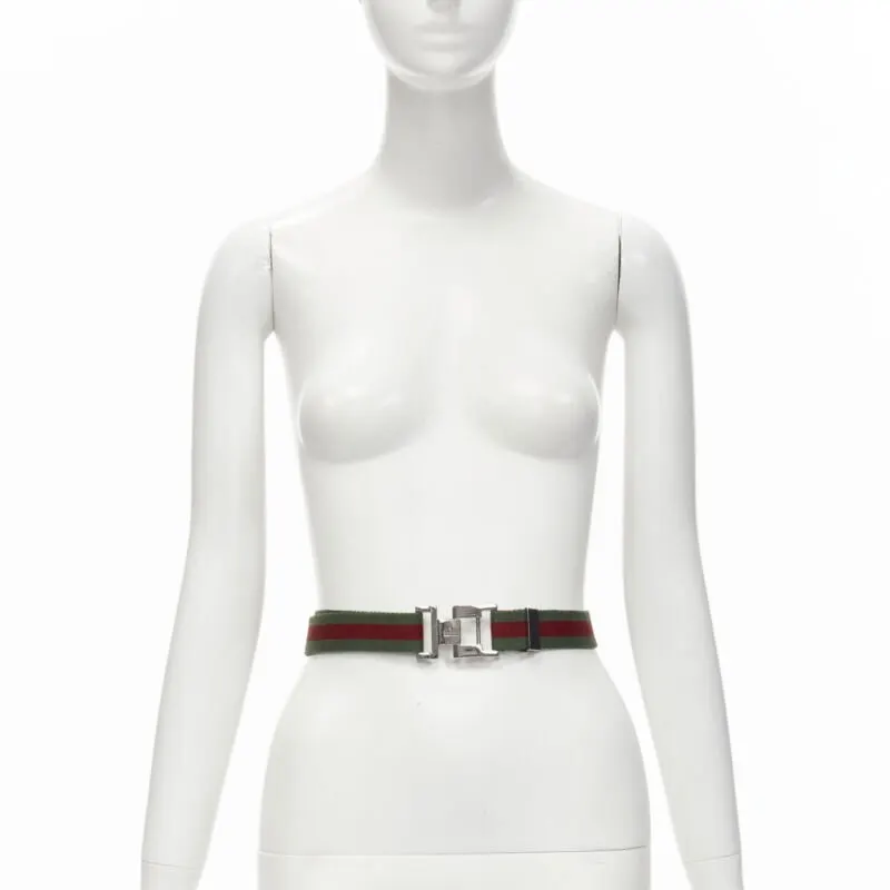 Gucci Bronze Jaguar Leather Belt Green Fair - Back View