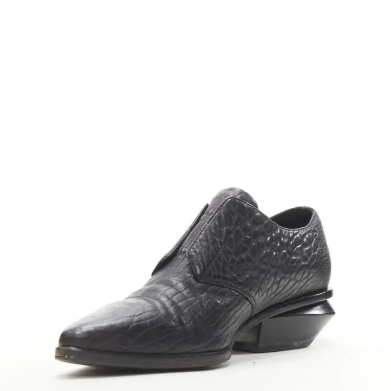 Alexander Wang Laceless Oxford Brogue Black Leather Fair - Model View