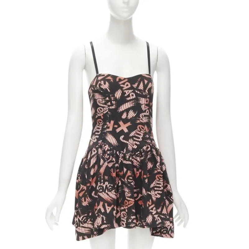 Jeremy Scott X-ray Mini Dress Orange Cotton Very good - Front View