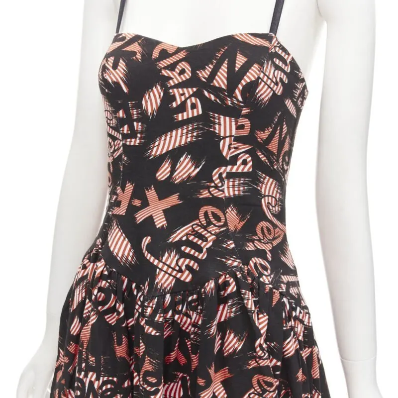 Jeremy Scott X-ray Mini Dress Orange Cotton Very good - Back View