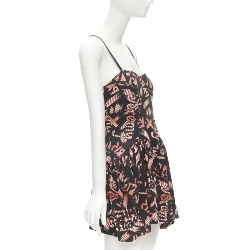 Jeremy Scott X-ray Mini Dress Orange Cotton Very good - Inside View