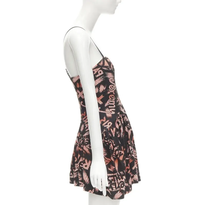 Jeremy Scott X-ray Mini Dress Orange Cotton Very good - Model View