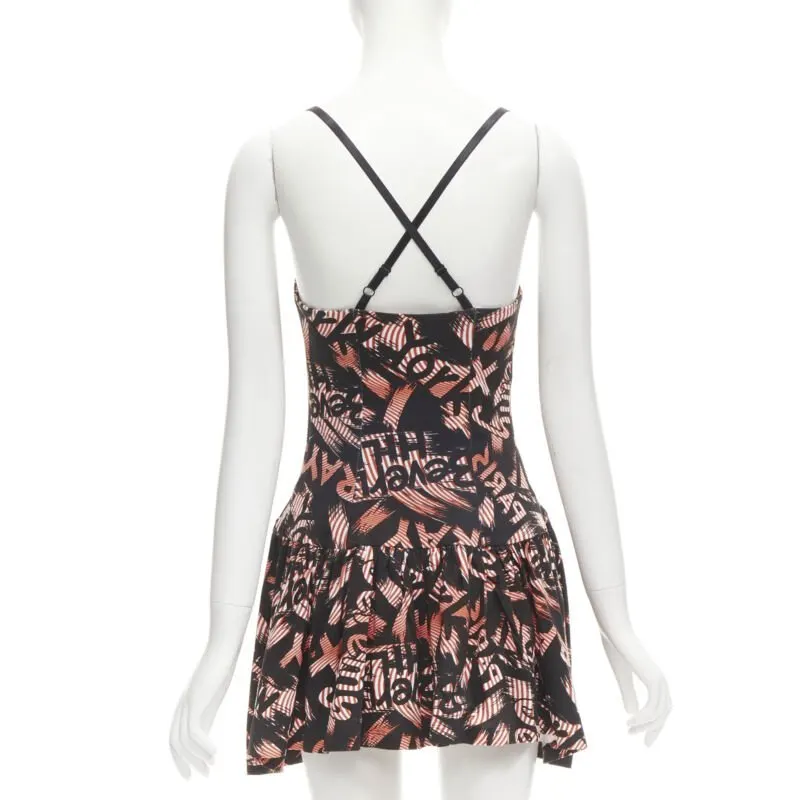Jeremy Scott X-ray Mini Dress Orange Cotton Very good - Box View