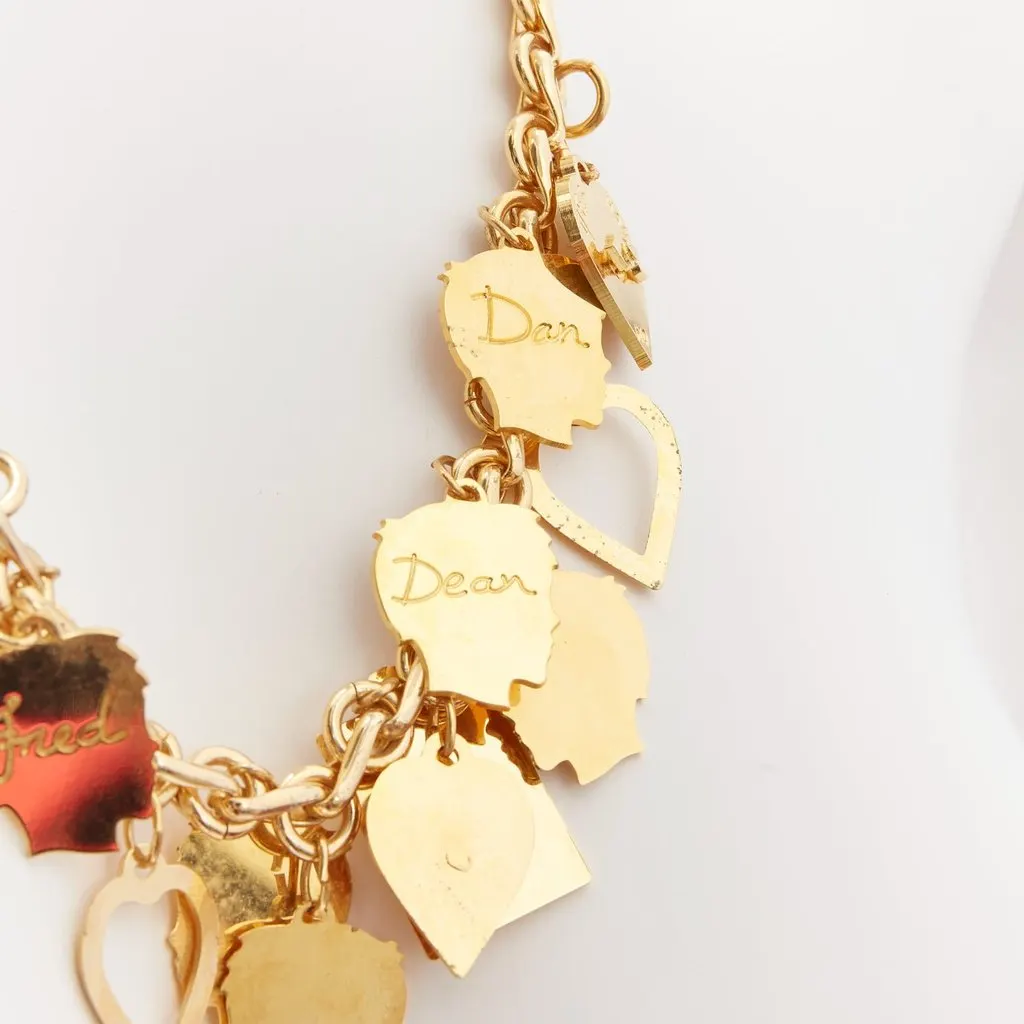 Dsquared2 Heart Breaker Necklace Gold Metal Fair - Back View
