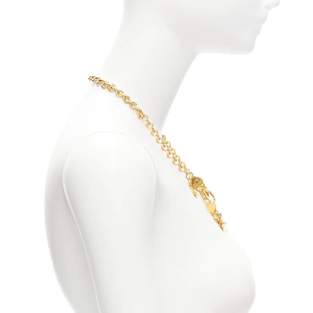 Dsquared2 Heart Breaker Necklace Gold Metal Fair - Model View