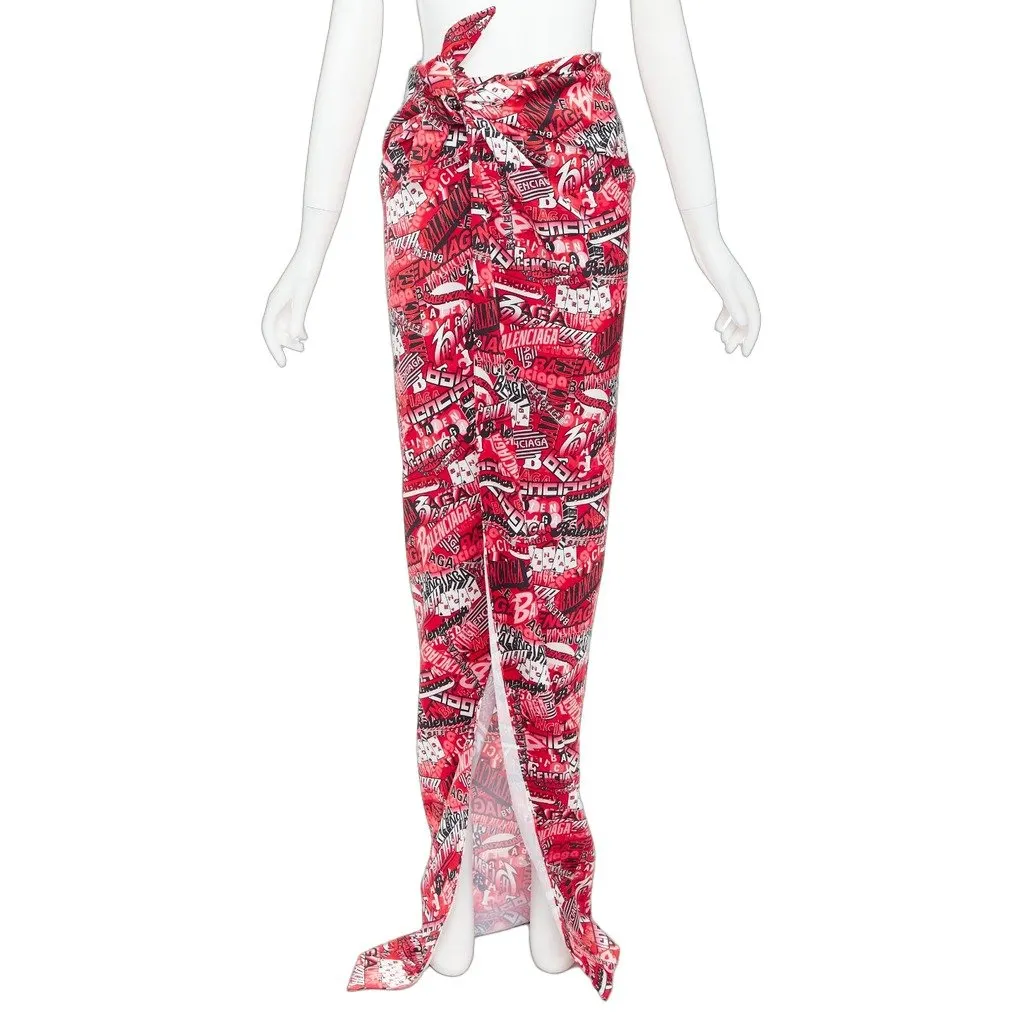 Balenciaga Red Viscose Skirt Red Viscose Never worn, with tag - Front View