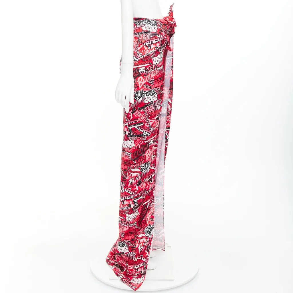 Balenciaga Red Viscose Skirt Red Viscose Never worn, with tag - Model View