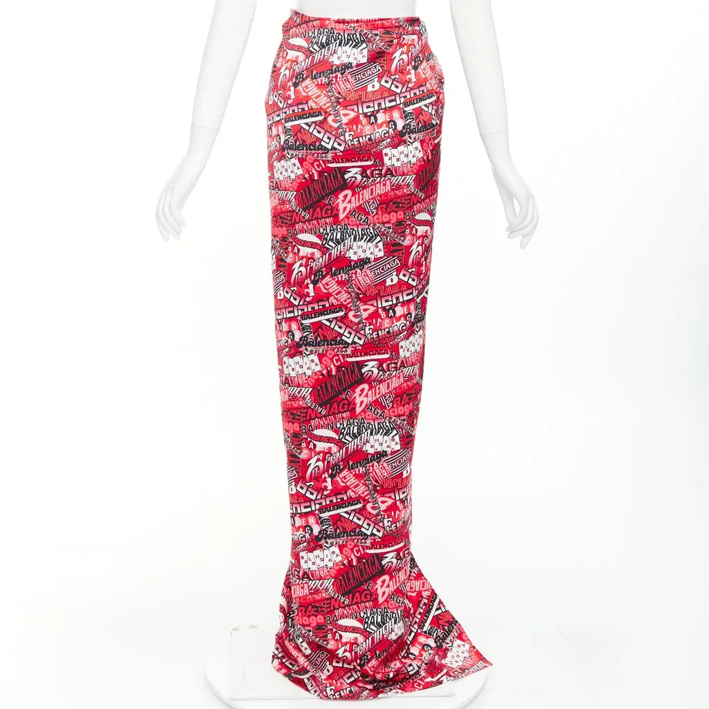 Balenciaga Red Viscose Skirt Red Viscose Never worn, with tag - Box View
