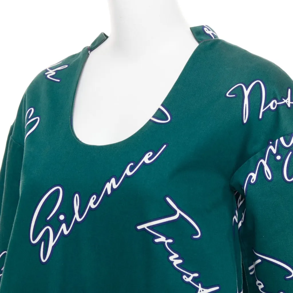 Jil Sander Green Cotton Dress Green Cotton Good - Back View